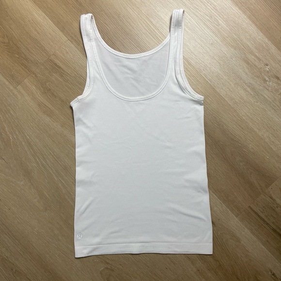 Lululemon Seek Simplicity Tank Top Ribbed White Size 0 Yoga Basic - Picture 1 of 8
